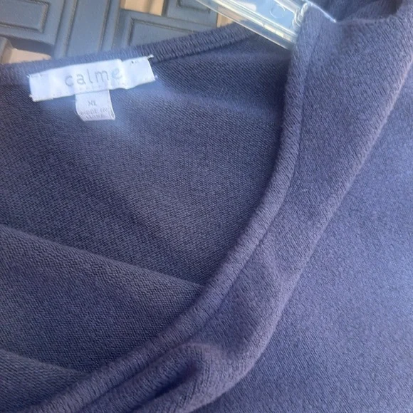 Johnny Was Calme Hachi Cap Sleeves Midi Dress in Navy Size XL - Picture 11 of 13